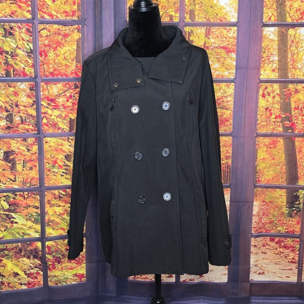 Sebby Collection Women’s XL Black Water Resistant Windproof Coat